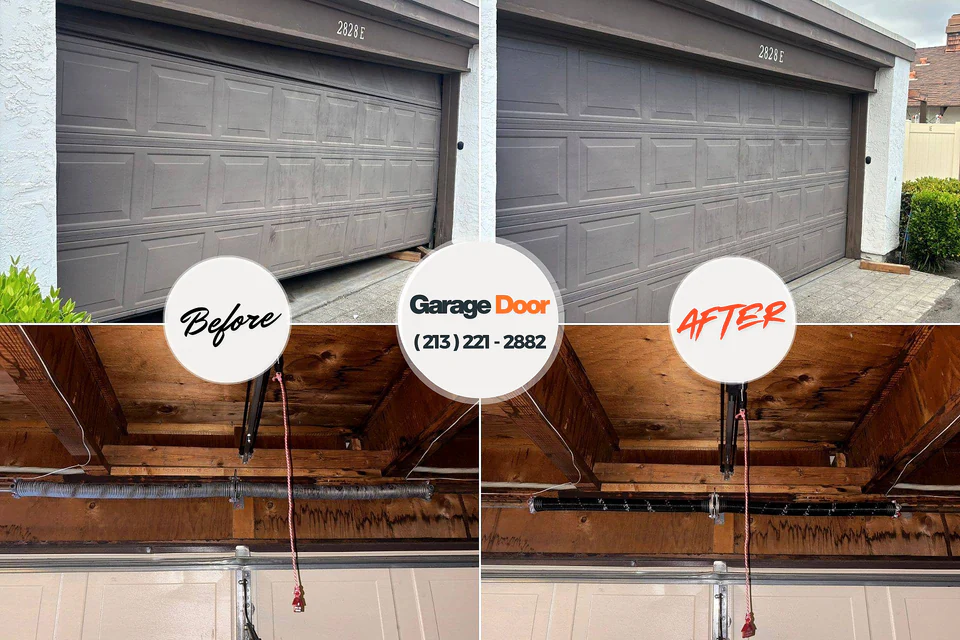 Before and after: garage door repair Larksville, PA
